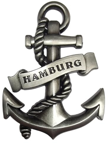 Kühlschrankmagnet Hamburg 3D ·Anker· Magnet Souvenir Metall