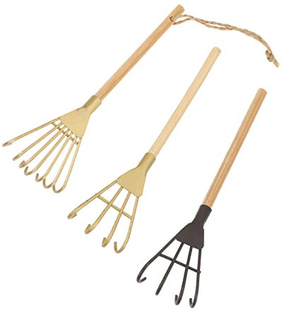 Alasum 3pièces Outils De Jardinage pour Bonsaïs De Râteaux Décoratifs Fer avec Poignées Accessoires Écologiques pour Plantes Pot Et Accessoires Photo