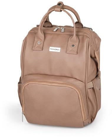 Petite&Mars Kinderwagen-Rucksack * Wickelrucksack * Rucksack * Wickelrucksack * Kinderwagenrucksack Jasper (Camel Beige)