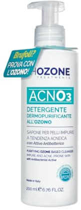 Hozone Acno3 Gesichtsreiniger gegen Akne, Pickel, fettige Haut, reinigend, All Ozon, Zink, Niacinamid, Antibakteriell, Narbenreiniger, reduziert Mitesser, dunkle Flecken, erweiterte Poren
