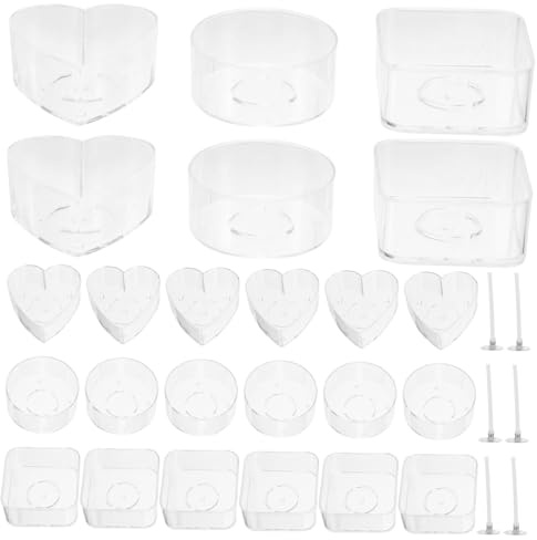 Artibetter Portavelas De Té Transparente Portavelas De Plástico Mecha para Velas De Té Adecuado para Fiestas Boda Decoración De Mesa
