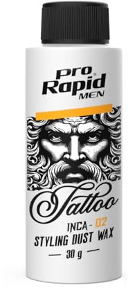 Pro Rapid Tattoo Series Inca 02 Hair Styling Powder Wax 30 g - Cera En Polvo Para Peinar, Matificante, Texturizante, Espesante y Voluminizadora.