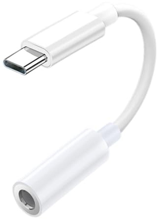 Adaptateur USB type C vers jack audio 3,5 mm - Convertisseur USB C - Prise casque - Câble auxiliaire - Câble dongle - Connecteur audio numérique 3,5 mm femelle vers mâle pour ordinateur portable