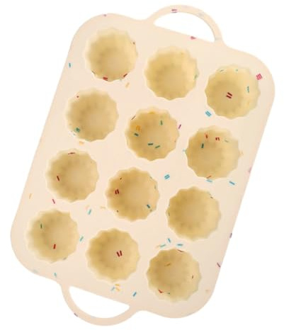 LABRIMP Molde para Muffins de Silicona con Diseño Antiadherente y Flexible Cavidades para Tartas Mini para Repostería y Postres Individuales