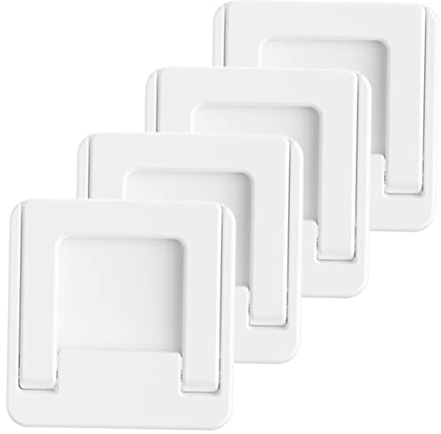 SOPOTUTU Verrou de Sécurité pour Portes et Fenêtres Coulissantes Garçon et Filles 4pcs en Abs Blanc Poignées Autocollantes, pour Armoires et Placards Cuisine