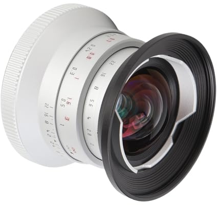 Jiawu Professionelles 12-mm-F2.0-Festbrennweitenobjektiv mit Manueller Fokussierung für Landschafts- und Porträtaufnahmen, Z-Mount-Objektiv für Z7II-Kameras – APS C (Silver)
