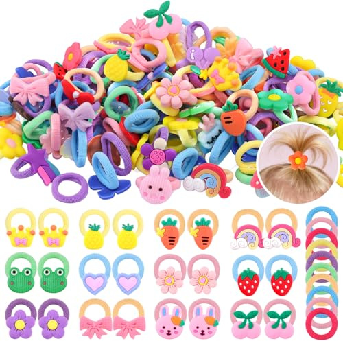 150PCS Colorful Baby Hair Ties, 1 Toddler Hair Accessories for Girls B