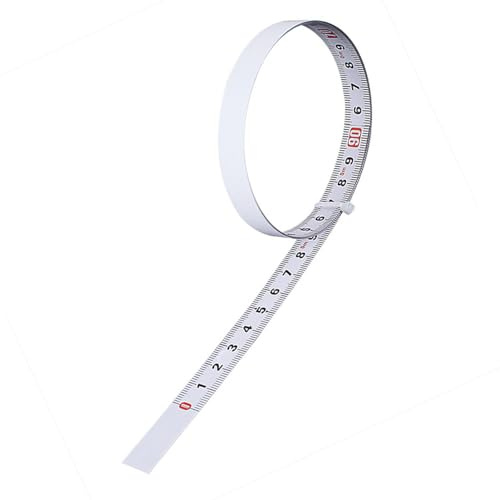 TOPINCN Self Adhesive Carbon Steel Measuring Tape High Accuracy 5m Length 13mm Width for Workbench Metal Shop