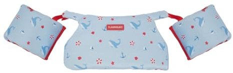 Flamingueo Chaleco Natación Niños - Chaleco Piscina y Playa - Neopreno y Espuma EPE - Correa Ajustable - 3-6 Años - Azul