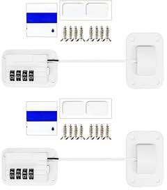 Cadenas Frigo Code Blanc Lot de 2 Mini Frigo Securite Placard | Bloc, Porte, Percage, Verrou, Fenetre, Coulissante, Serrure, Tiroir, Armoire, Protection, Maison, Fiable, Pratique