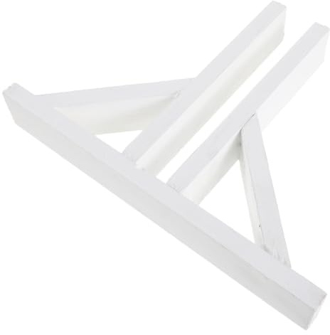 GALPADA Supporto Base per Staccionata in Legno Bianco per Giardino, Resistente alle Intemperie Design Naturale, per Esigenze Decorative Esterne