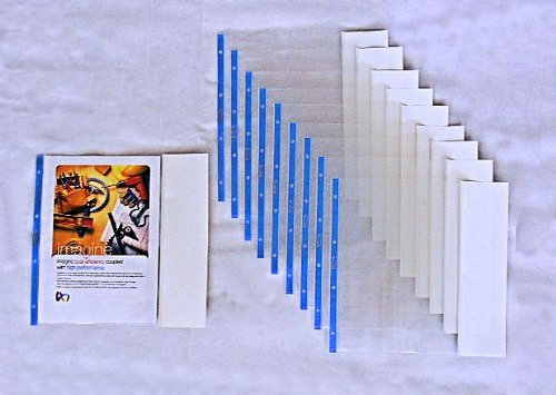 200 HETZEL Overhead Folien A4 glasklar, mit Seitenstreifen, oben offen, Sichthüllen, Aktenhülle, OHP-Folie, Präsentationshülle, Projektorfolie, Druckerfolie