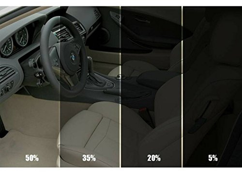 flexzon Tönungsfolie für Autofenster, 15%, 76 cm x 3 m, Dunkelschwarz