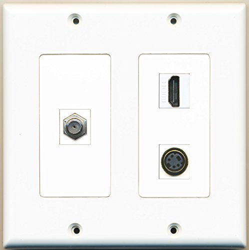 Riteav – 1 porte HDMI 1 cavo coassiale tv- F-Type 1 porta S-Video – 2 Gang parete piastra