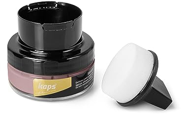 Kaps Crème De Chaussure Avec Applicateur D'Éponge, Soin Intensif Du Cuir Et Nourrissante, Crème De Cirage Pour Maroquinerie, Delicate, 70 Couleurs