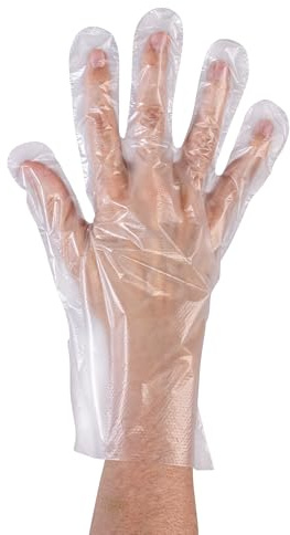 Medi-Inn+ PE-Handschuhe für Männer transparent | 30 cm x 27 cm | flüssigkeitsdicht | 100 x 100 = 10000 Stück
