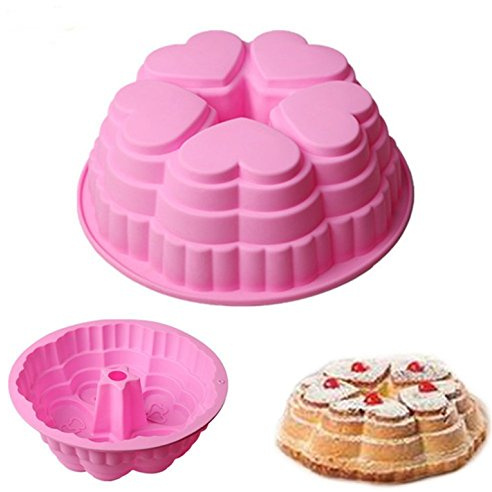 FantasyDay 9.5'' Love Heart Cake Mold Silicone Baking Molds Party Cake Bakeware for Your Birthday Dessert, Cake, Bread, Tart, Pie, Flan and More #5
