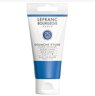 Lefranc Bourgeois 301245 Studio Gouache, kräftige, lichtbeständig, deckend Farben in der 80ml Tube - Blau
