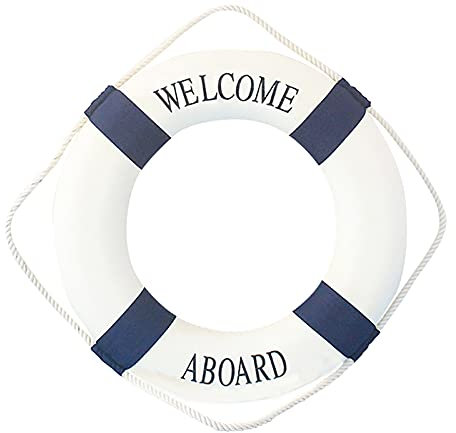 Wlabe Bouée De Sauvetage Marine Méditerranéen Maison Décoration Ou Le Mur Ornements Décoratifs