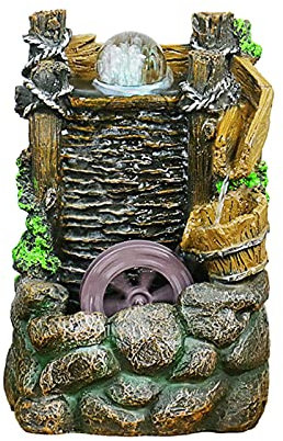 Fuente de mesa Fuente de la mesa de roceadora de interior Decoración afortunada Fuente Sala de estar Cortina de agua Muro Paisaje Decoración Sala de estar Decoración de oficina Decoración de regalo