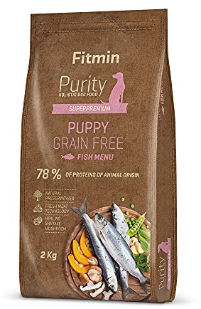 Fitmin Dog Purity GF Puppy Fish | Hundetrockenfutter | EIN getreidefreies Futter | Tragende und säugende Hündinnen | 2 kg