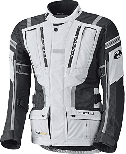 Held Giacca da moto con protezioni Hakuna II, giacca da donna, in tessuto, grigio/nero, S, Tourer, per tutto l'anno