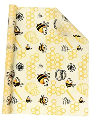 100 × 33 cm Rouleau d'emballages alimentaires réutilisables en cire d'abeille, Rouleau d'emballages en cire d'abeille Alternative au film alimentaire pour sandwich au pain au fromage