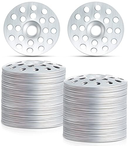 200 Pcs 1 Inch Plaster Wall Repair Washers Zinc Metal Washer for Screws Profile Flat Ceiling Repair Rings Plaster Buttons for Wall Ceiling Drywall Hole Fixing