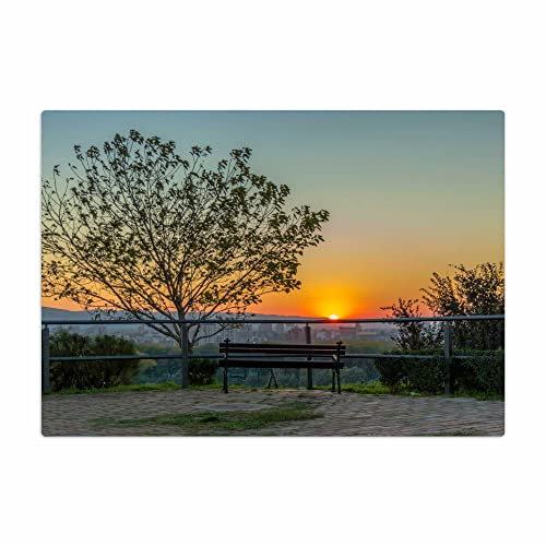 Vero Home 17284 Glas-Schneidebrett | Motiv Reisen Serbien | rutschfest, kratzfest und lebensmittelecht | Maße: 39 x 29 cm