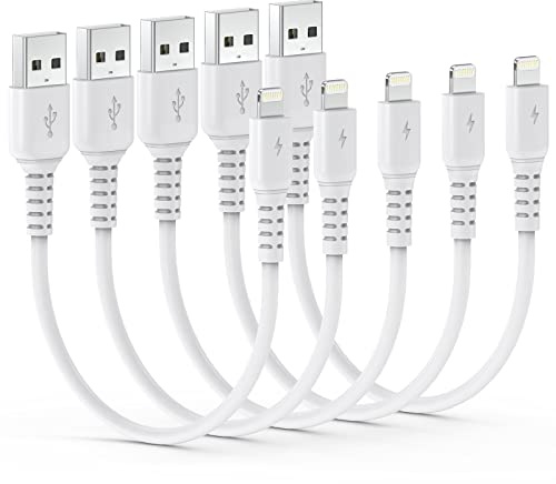 USB Lightning Kabel Kurz, 5-Stück iPhone Ladekabel Schnellladekabel 30cm | Acecene MFi Zertifiziert iPhone Datenkabel Kompatibel für iPhone 14 13 12 11 Pro Max Mini XR X XS 8 7 6 Plus SE