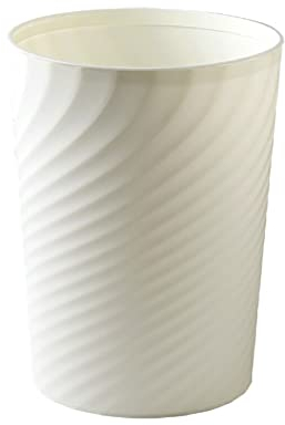 DSOUWEH Cubo de basura sin tapa Papelera Contenedor de basura Cesta Hogar Dormitorio Baños Dormitorio Habitaciones para niños, Blanco, 8L