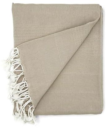 Cardenal Textil - Peñíscola Echarpe Multi-usages, Couverture de lit, Housse de canapé - Beige - 180 x 130 cm