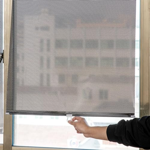 PIPRE Verdunkelungsrollo Klemmfix ohne Bohren Dunkelgrau 58 x 125 cm (BxH), Verdunkelungsrollo Klemmfix Thermorollo Sichtschutz Hitzeschutz, Wand-und Deckenmontag Klemmrollo für Fenster & Tür