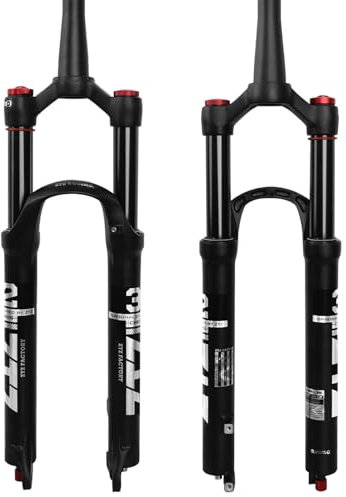 ZTZ 26/27,5/73,7 cm MTB-Luftfedergabel, 3,8 cm bis 3,8 cm konischer Schlauch, 120 mm Reise, QR 9 mm x 100 mm, manuelle Verriegelung, ultraleichte Vordergabel für XC/AM-Mountainbike (schwarz, 66 cm)