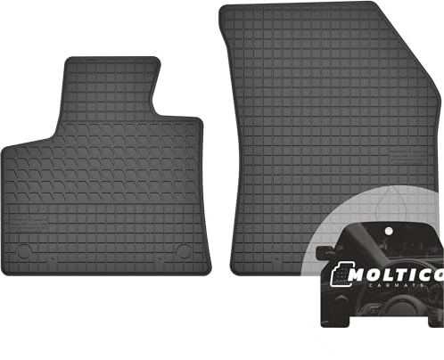 moto-MOLTICO Vorne Gummimatten Auto, 2-teiliges Set, Allwetter Gummi Fußmatten mit Rand, Antirutsch & Wasserfest Autoteppiche - passend für Peugeot 3008 II (2016-2024) Opel Grandland X (2017-2024)