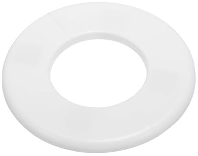 PATIKIL Flangia Divisa a Parete, 64mm Copriforo con Piastra Autoadesiva Rotonda in ABS Copri Tubi Termosifoni Copertura per Decorazione Rubinetto Tubo Acqua Bagno Cucina, Bianco