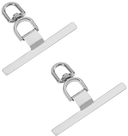 Gosknor 2pcs Metal Phone Lanyard Patches, Universal Cell Phone Tether Tabs Phone Lanyard Pads Adhesive-Free Cellphone Replacement Parts for Full-Coverage Phone Cases