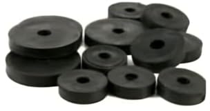 Tap Washers 3/4 Inch 1/2 Inch 3/8 Inch Flat Rubber Washers For Sink or Bath Taps Repair & Replacement (Pack of 15 - Each Size 5)