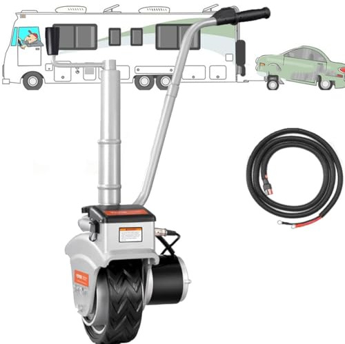 CCKUYT Plataforma elevadora eléctrica para remolques, Gato motorizado de 350 W, Carga máxima de 2270 kg, para maniobras, Velocidad de 5 a 7 m/min, Gato de 12 V