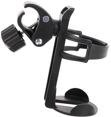 BATHVEVE Portavasos Ajustable para Cochecito y Silla de Ruedas, Soporte Negro de Pp Rotación Multiángulo para Botellas y Biberones, Accesorio Práctico para Ñiño y Adulto