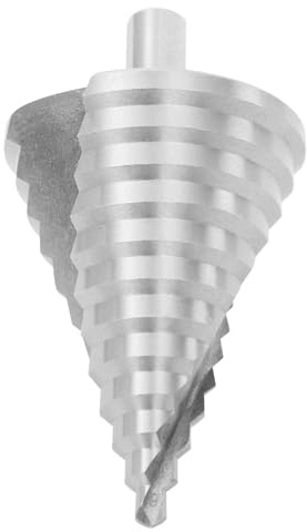 HSS Stufenbohrer 6-60mm, Stufenbohrer Profi, Spiralförmig Gerilltes Bit Schrittbohrer Stahl Kegelbohrer, Lochbohrer für Kunststoff, Holz Hochwertiger HSS Kegelbohrer