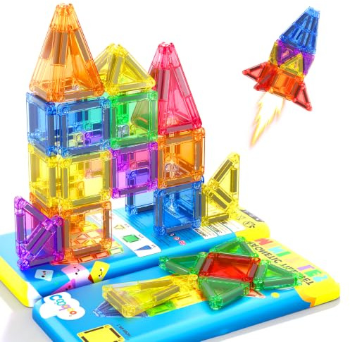 Magnetic Tiles Travel Essential Toys-Magnetic Blocks Building Kids Toys