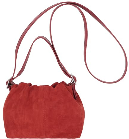 Meliyya Vintage Faux Suede Crossbody Satchel Women Small Mini Handbag Purse Slouchy Shoulder Bag 8 * 4.3 * 5.5