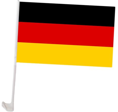 Drapeau allemand – Drapeau de voiture de l'Allemagne 0,3 x 0,5 m, bannière extérieure coupe-vent, drapeaux de fenêtre en polyester, accessoire de décoration automobile, symbole de fierté nationale