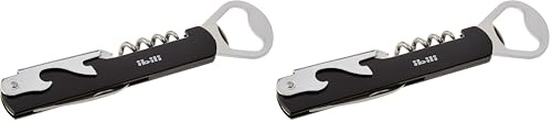 IBILI 784700 Tire-Bouchon/Décapsuleur Aluminium Noir 14 x 3 x 1 cm (Lot de 2)