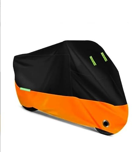 Funda De Moto para Honda NT 700V (2006-2012), Funda Impermeable Motocicleta Resistente Arañazos Los Rayos UV Adecuada Todas Las Estaciones,A/BlackOrange