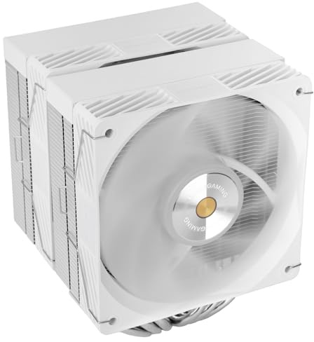 Mars Gaming MCPU-X26PRO, Disipador CPU Dual Tower 350W TDP, 2x Ventiladores 120mm, Rodamientos FDB y Núcleo de Cobre, 6 Heatpipes HCT, Cable Reductor de Ruido, Intel LGA y AMD, Blanco