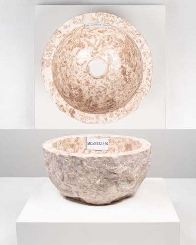 wohnfreuden 30 cm lavabo in marmo crema piccolo bagno pietra naturale lavatoio