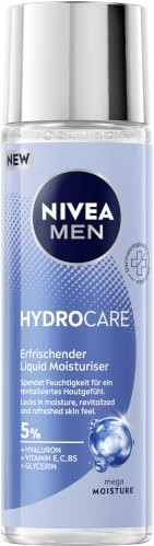 NIVEA MEN XXL Hydrocare Liquid Moisturiser, erfrischende Feuchtigkeitscreme mit Hyaluron, Vitaminen und Glycerin, leichte Gesichtscreme für langanhaltende Feuchtigkeit (100 ml)