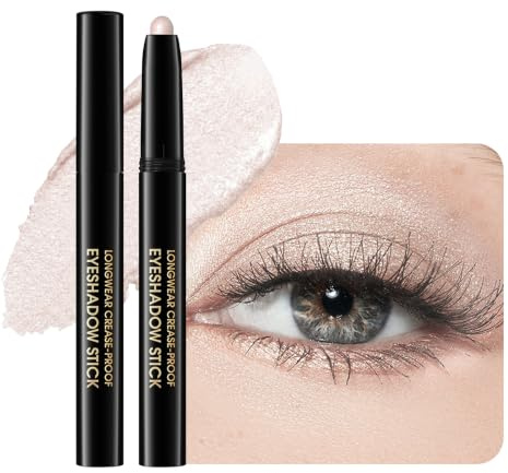 STNFAREBI Crayon Fard à Paupières en Stick, Ombre à Paupières Crème Waterproof, Longue Tenue, Haute Pigmentation, Fini Shimmer, Texture Crémeuse, Multi-Usage Yeux, Facile à Utiliser, 06# OYSTER